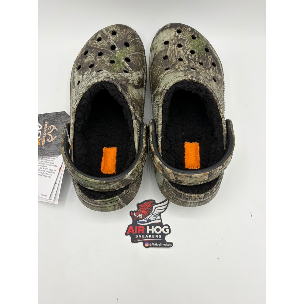 Crocs Classic Lined Realtree APX Camo Clogs Mens M4 Womens W6 210879-90H
